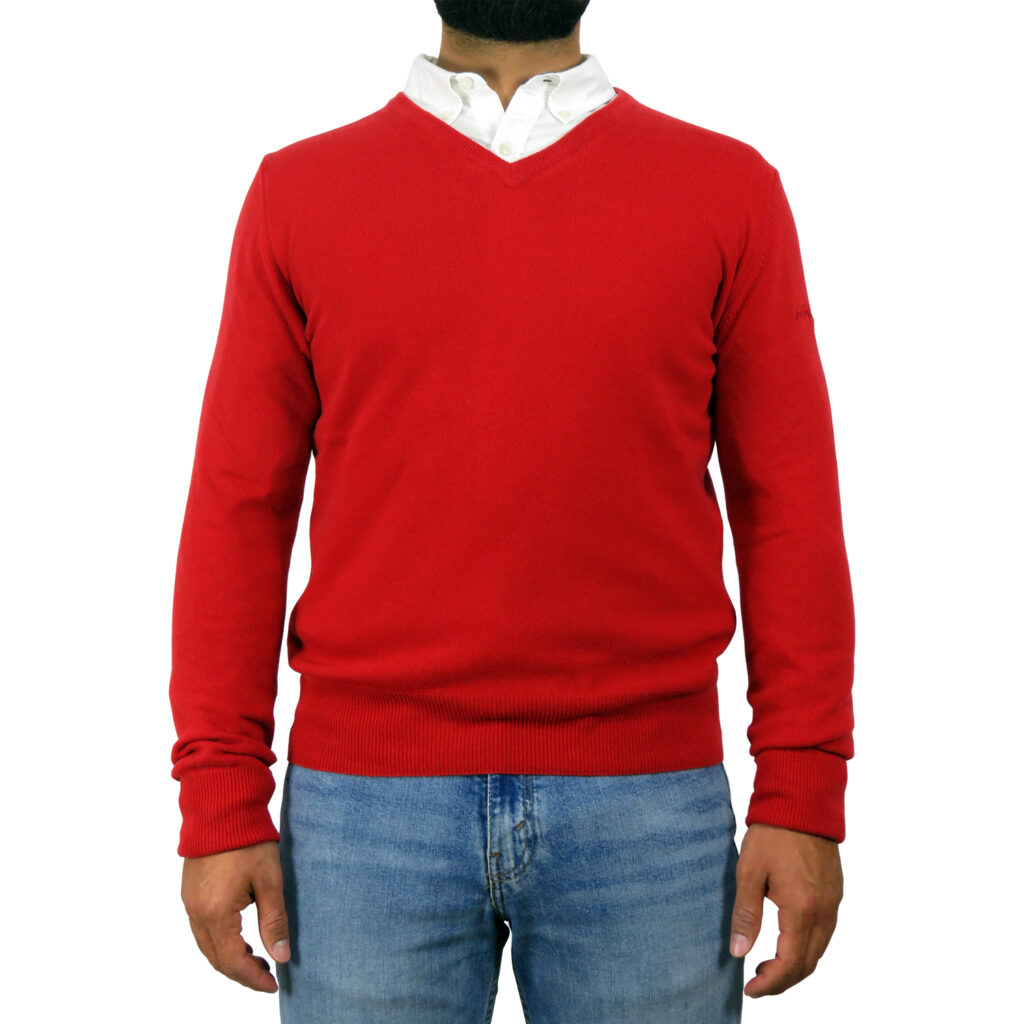 Maglione Rosso Scollo V no fair play