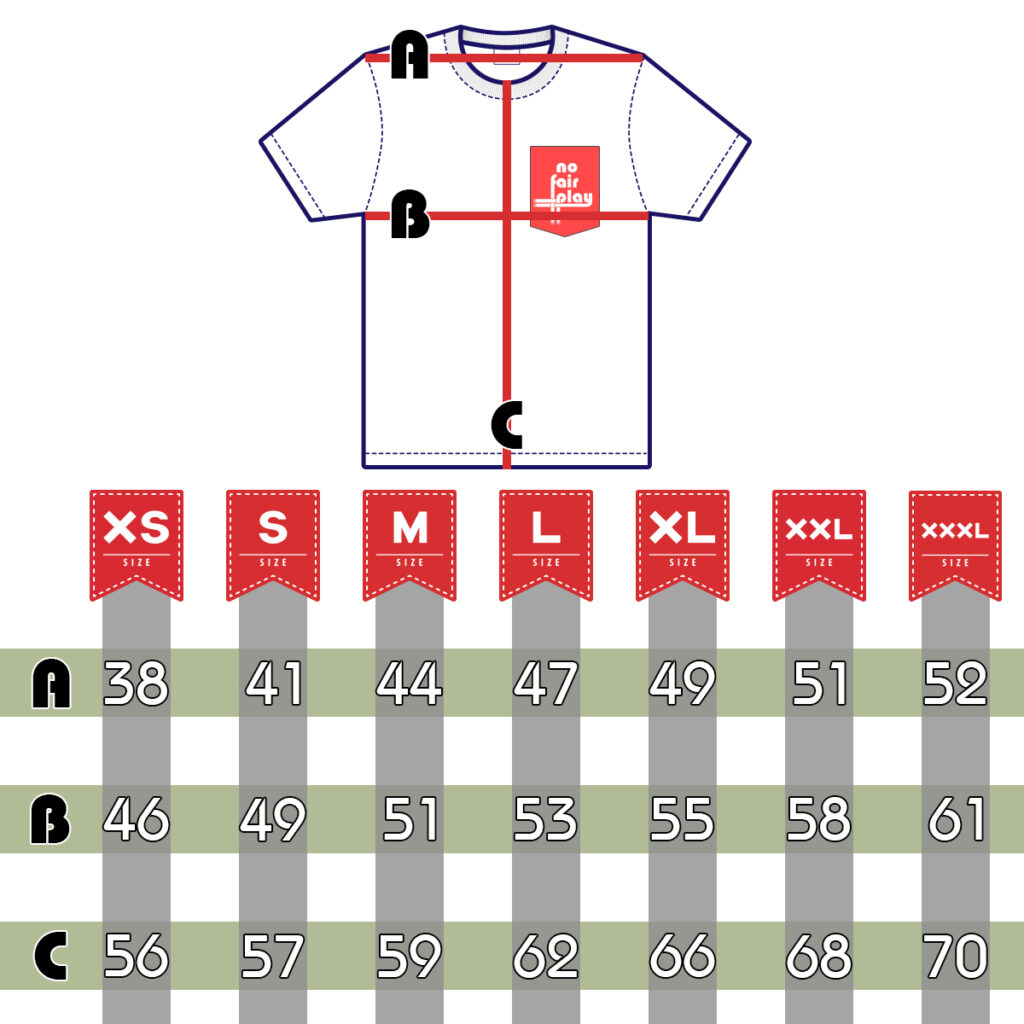 Size Guide T-Shirt Anni 90