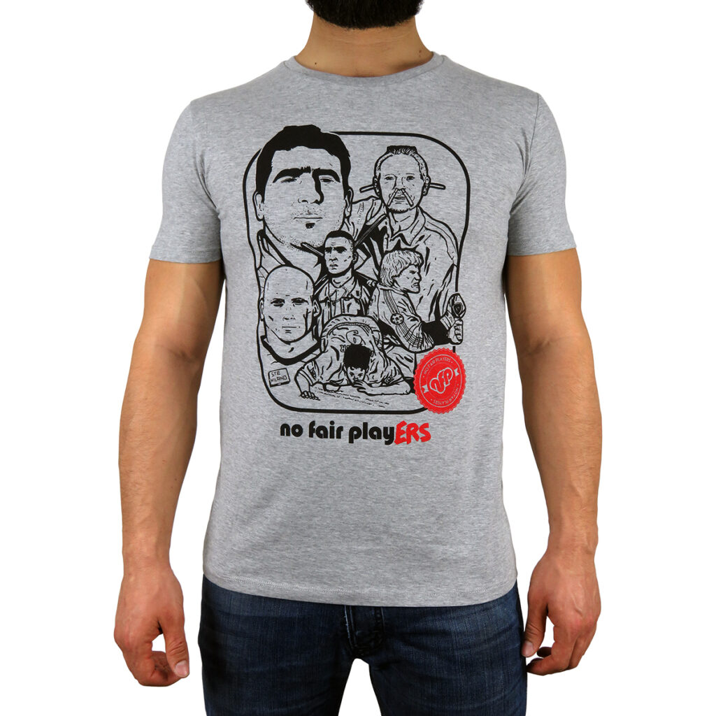 Maglia dedicata a Eric Cantona, Vinnie Jones, Paul Gascoigne, Oliver Kahn, Jaap Staam, Robbie Fowler